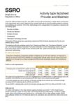 Activity type Factsheet - Provide and Maintain 2024