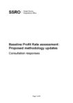 Baseline Profit Rate assessment proposed methodology updates: Consultation responses