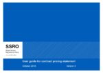 User guide for contract pricing statement