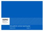 User guide for contract reporting plan