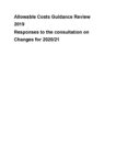 Consolidated responses to the Allowable Cost Guidance