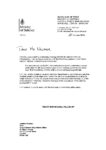 Letter from the Secretary of State