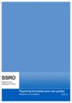 SSRO consultation response reporting templates and user guides